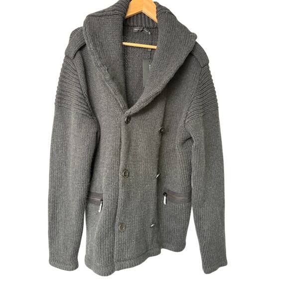 NEW Ralph Lauren Double-Breasted Knit Coat Jacket Grey Womens Size XXL - Picture 1 of 12